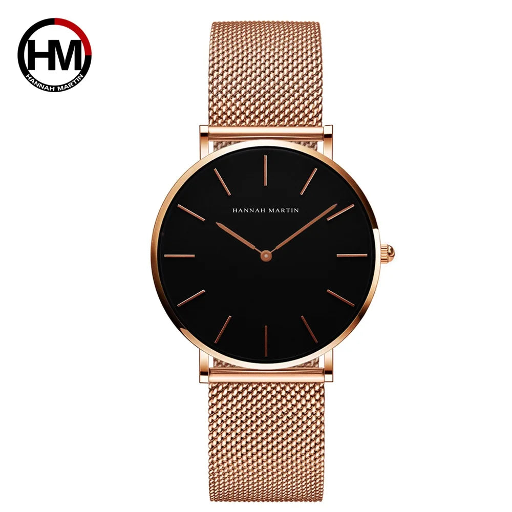 Sahara Desert Dial New Design 2021 Top Brand Luxury Japan Quartz Wristwatch Stainless Steel Rose Gold Waterproof Watch for Women SK Accessories