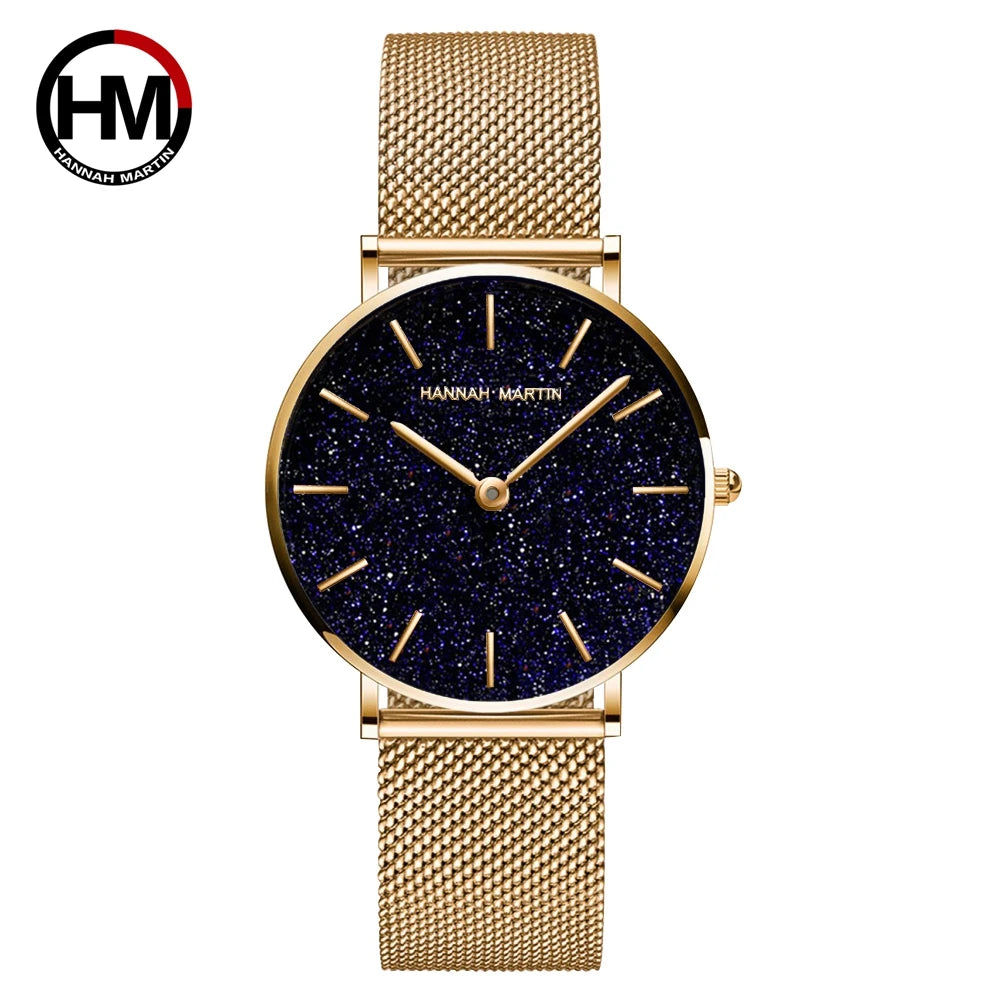 Sahara Desert Dial New Design 2021 Top Brand Luxury Japan Quartz Wristwatch Stainless Steel Rose Gold Waterproof Watch for Women SK Accessories