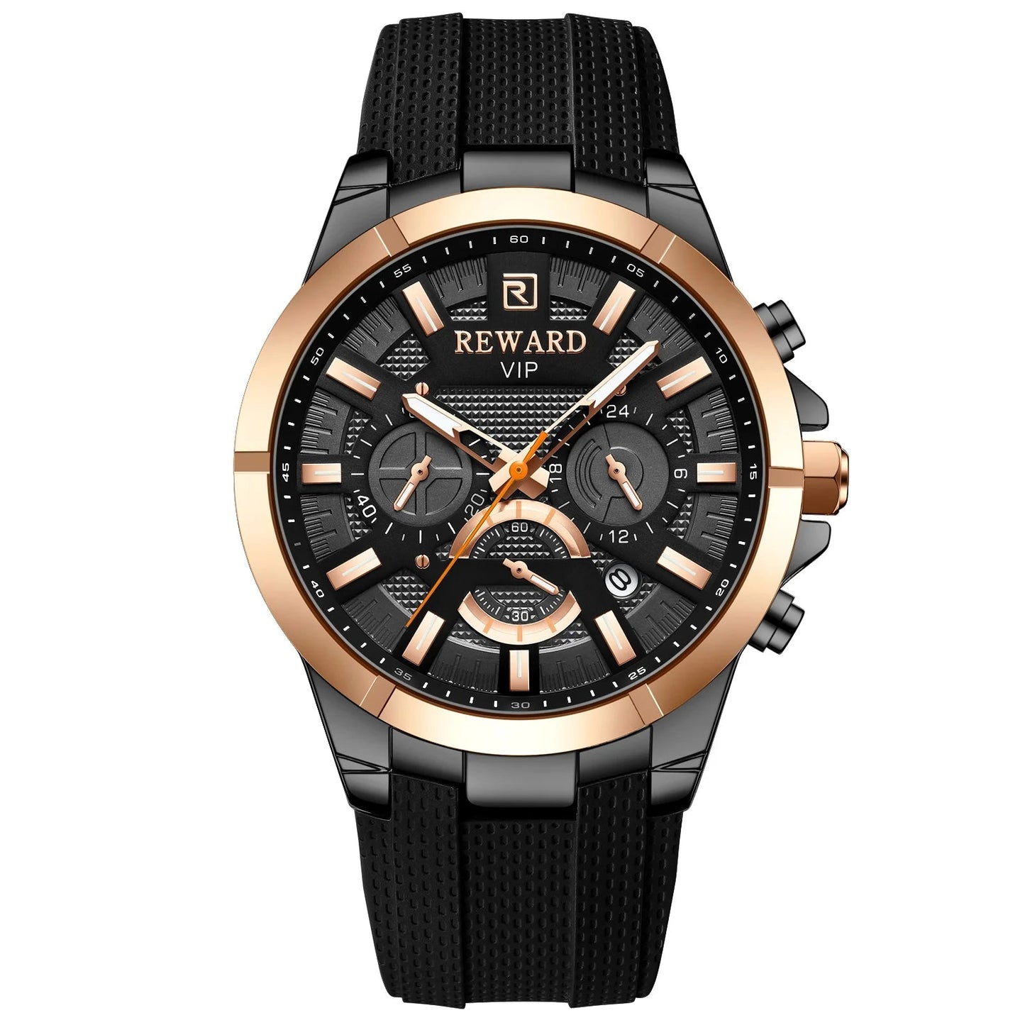 REWARD functional mens wristwatch luminous alloy analog quartz watch waterproof luxury sport watch for men SK Accessories