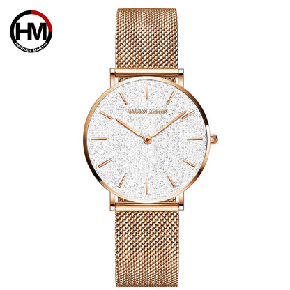 Sahara Desert Dial New Design 2021 Top Brand Luxury Japan Quartz Wristwatch Stainless Steel Rose Gold Waterproof Watch for Women SK Accessories