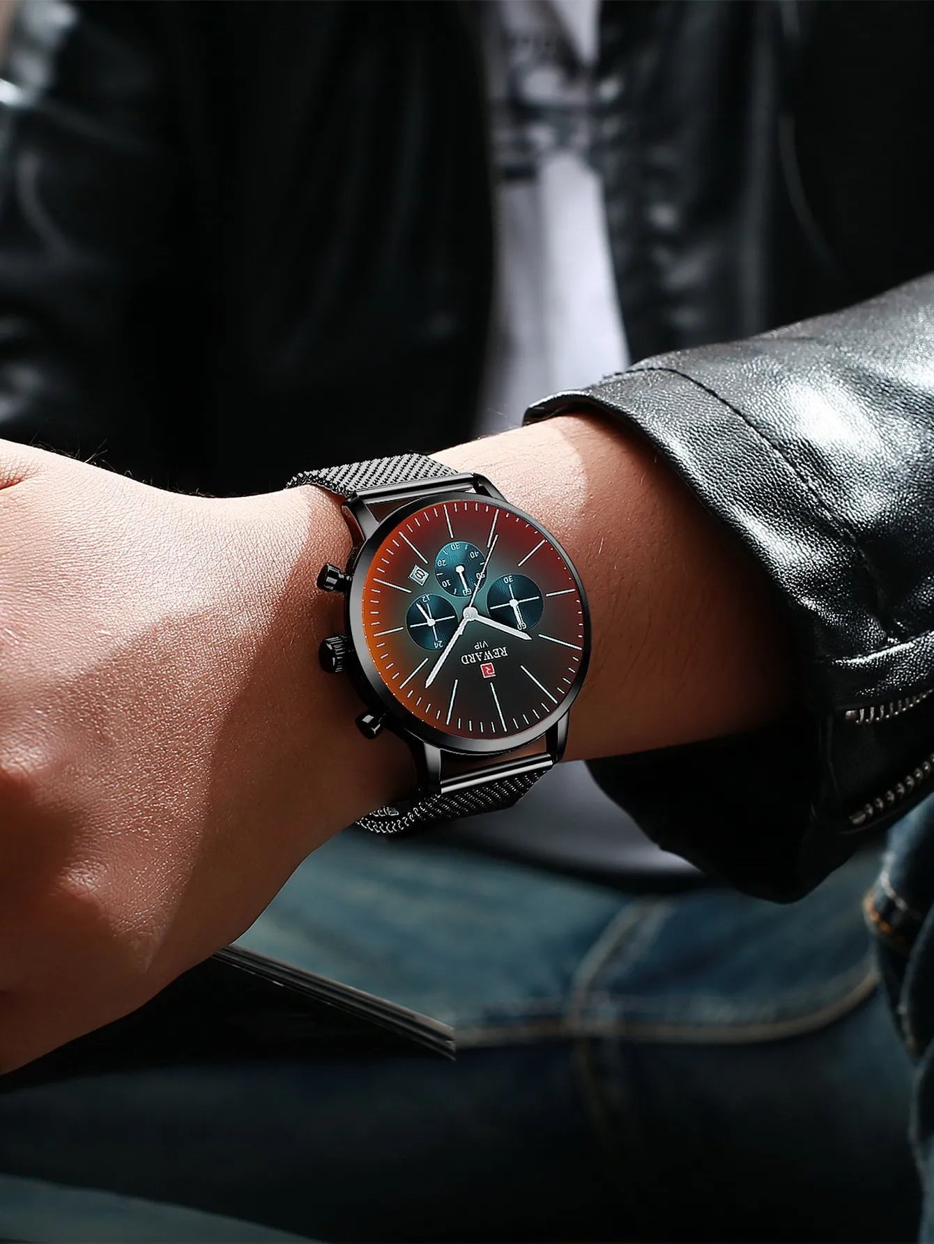 REWARD Fashion Men Wrist Watches Luxury Business Timepieces Date Chronograph Waterproof Sport Crystal Glass Men's Wristwatches SK Accessories