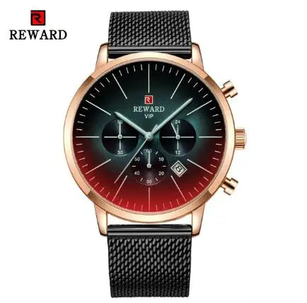 REWARD Fashion Men Wrist Watches Luxury Business Timepieces Date Chronograph Waterproof Sport Crystal Glass Men's Wristwatches SK Accessories