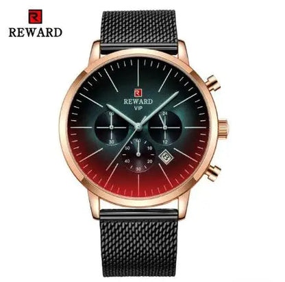 REWARD Fashion Men Wrist Watches Luxury Business Timepieces Date Chronograph Waterproof Sport Crystal Glass Men's Wristwatches SK Accessories