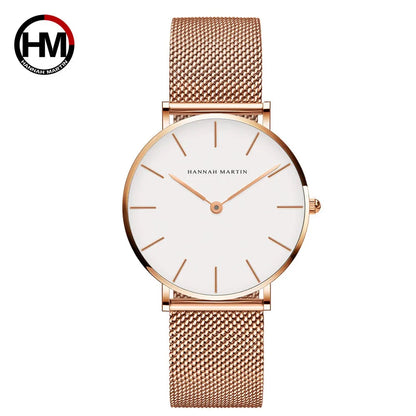 Sahara Desert Dial New Design 2021 Top Brand Luxury Japan Quartz Wristwatch Stainless Steel Rose Gold Waterproof Watch for Women SK Accessories