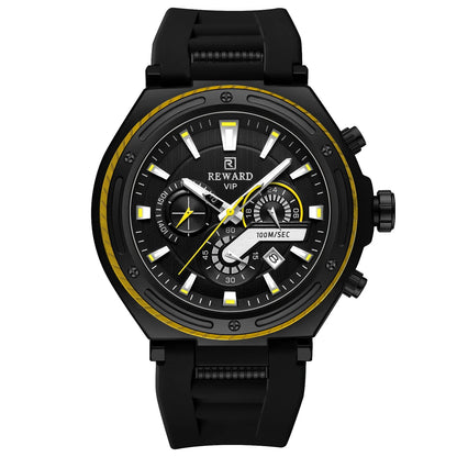 REWARD new watch for men ultra big case silicone sport quartz watches luminous hands 3bar waterproof mens writstwatch SK Accessories