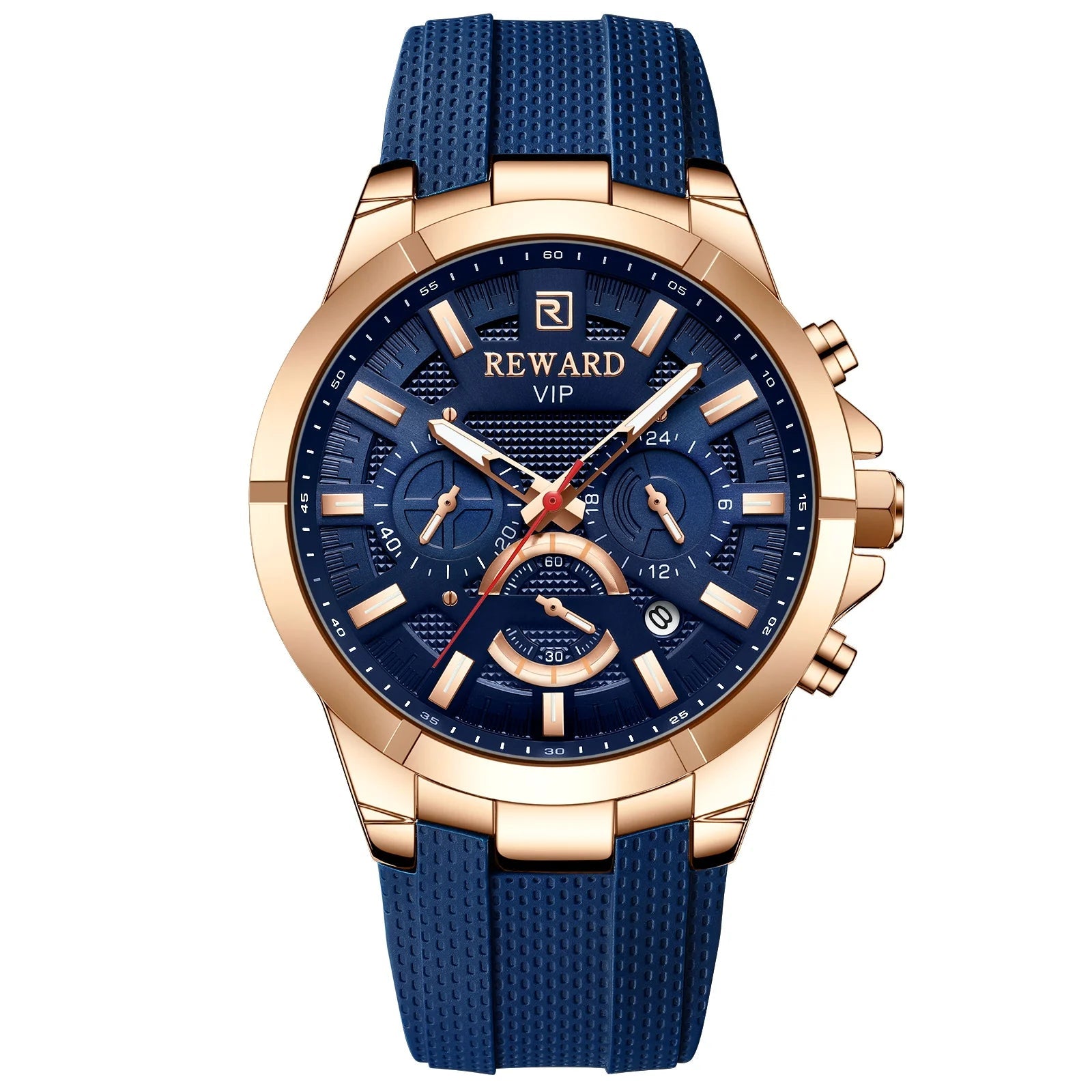 REWARD functional mens wristwatch luminous alloy analog quartz watch waterproof luxury sport watch for men SK Accessories