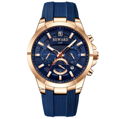 REWARD functional mens wristwatch luminous alloy analog quartz watch waterproof luxury sport watch for men SK Accessories