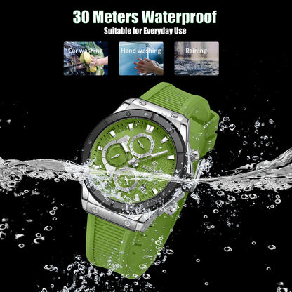REWARD Casual Watches for Men Chronograph Date Waterproof Luminous Fashion Man Wrist Watch with Silicone Strap Relogio Masculino SK Accessories