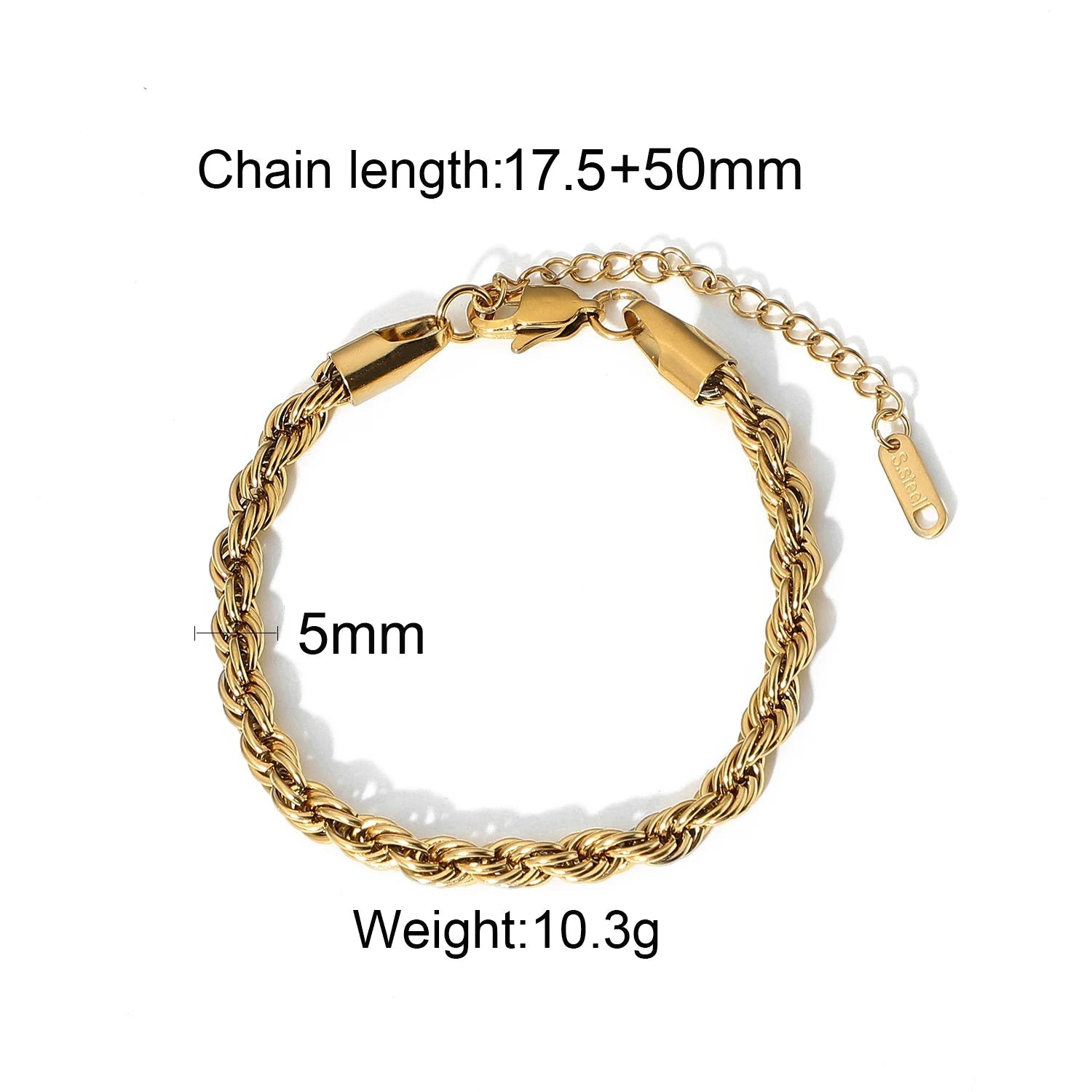 Uworld Fashion Link Chain Stainless Steel Bangle Bracelet for Women Exquisite Golden Metal Texture Jewelry Girl Beach Gift Man SK Accessories