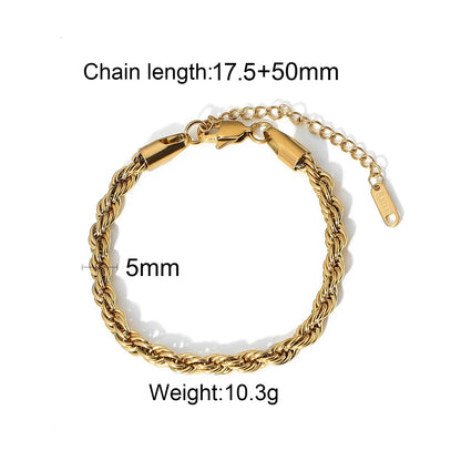 Uworld Fashion Link Chain Stainless Steel Bangle Bracelet for Women Exquisite Golden Metal Texture Jewelry Girl Beach Gift Man SK Accessories