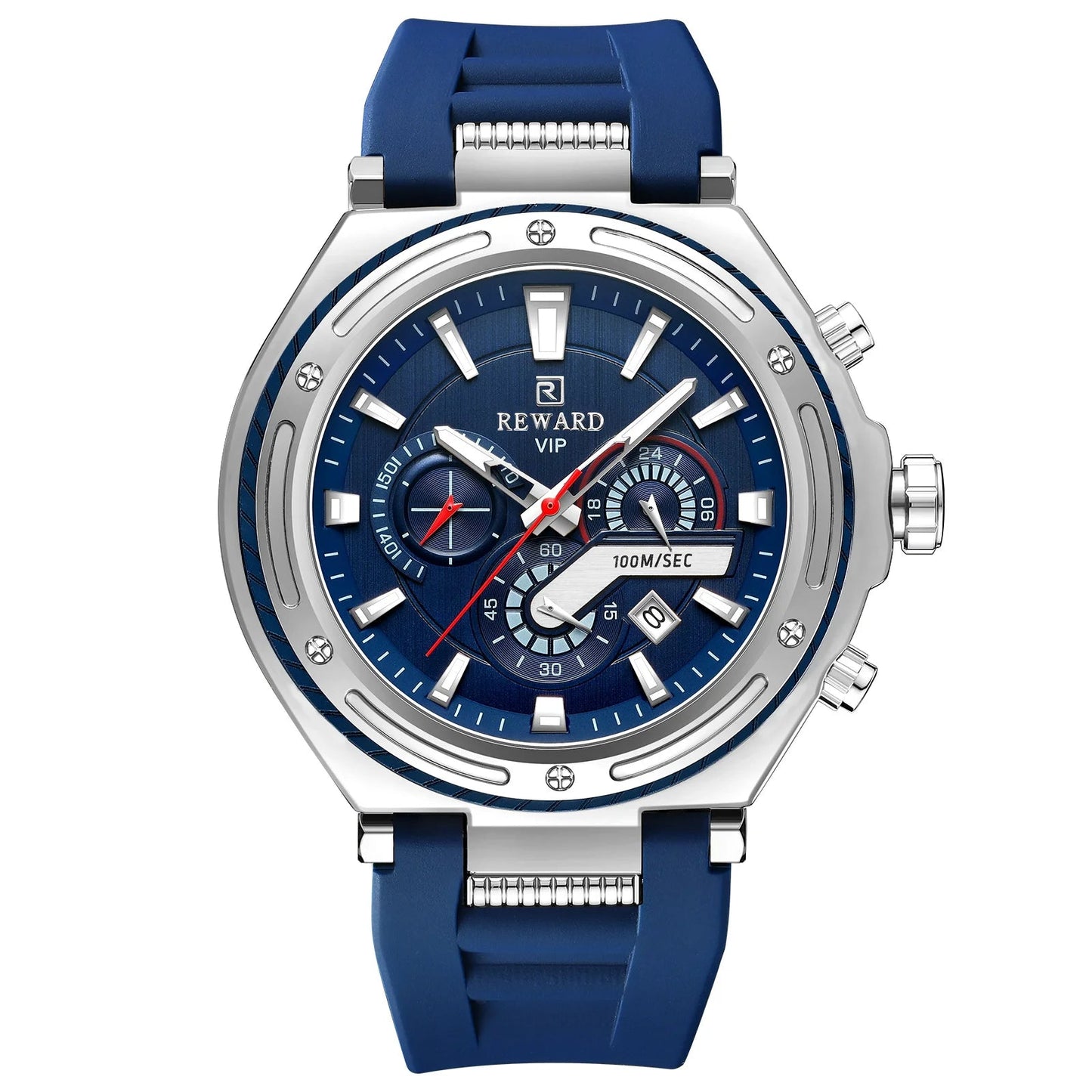 REWARD new watch for men ultra big case silicone sport quartz watches luminous hands 3bar waterproof mens writstwatch SK Accessories