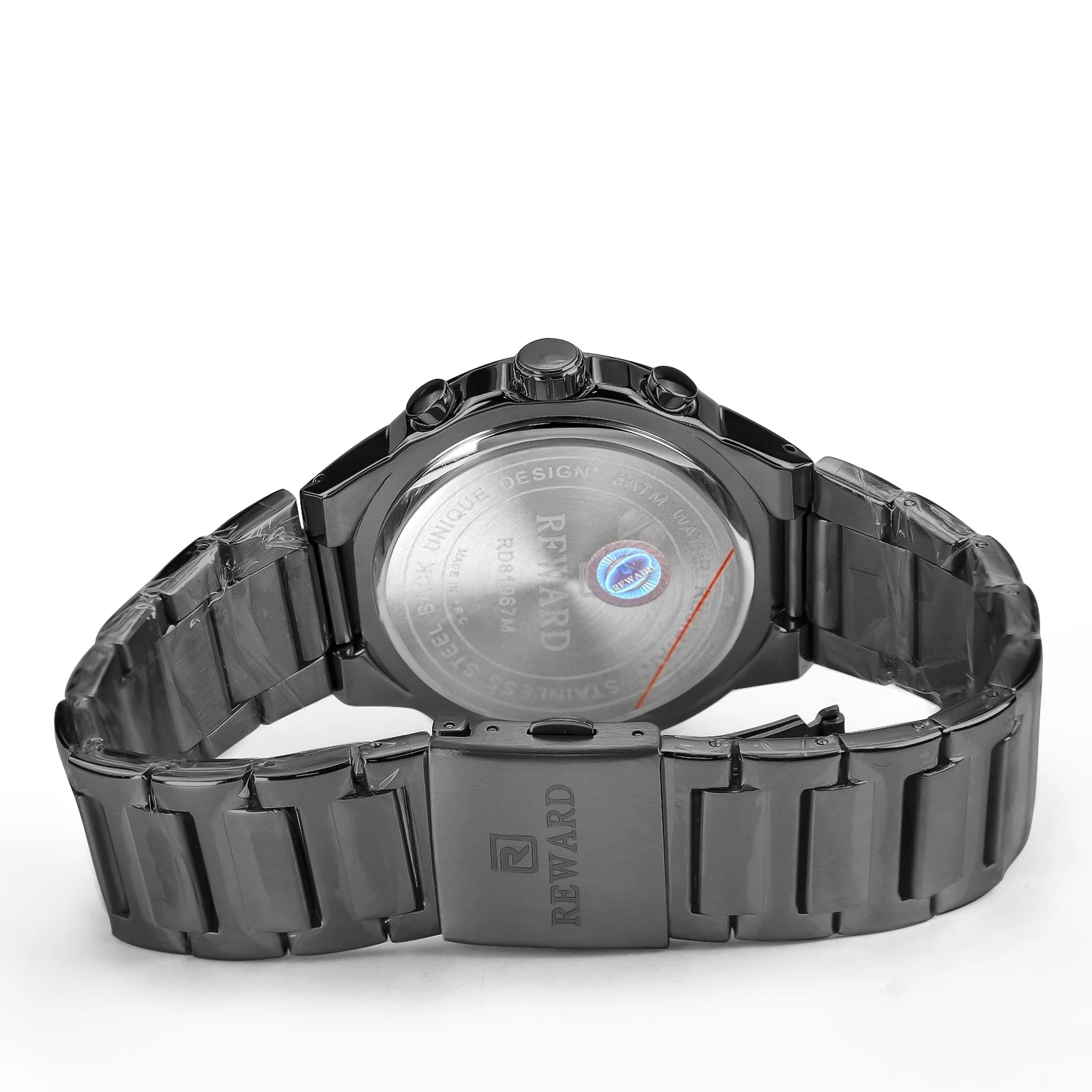 REWARD Men Watches Stainless Steel Wrist Watch Quartz Analog Waterproof Luminous Date Wrist Watch Luxury Casual Watch for Men SK Accessories