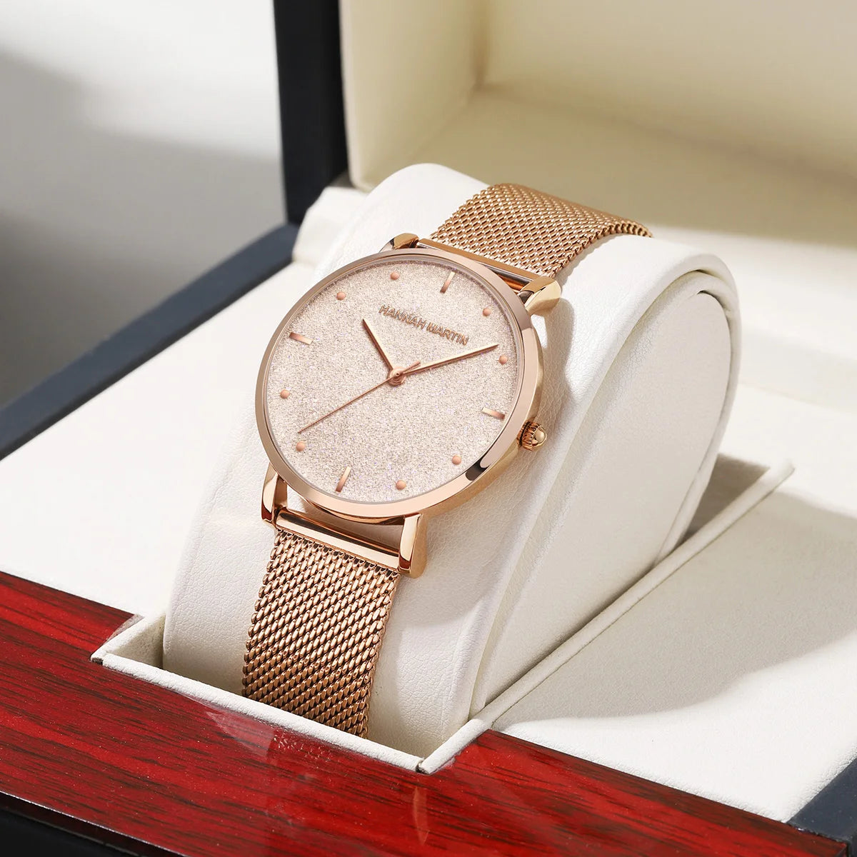 Sahara Desert Dial New Design 2021 Top Brand Luxury Japan Quartz Wristwatch Stainless Steel Rose Gold Waterproof Watch for Women SK Accessories
