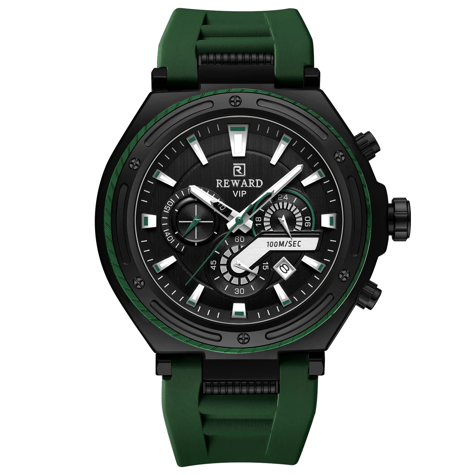 REWARD new watch for men ultra big case silicone sport quartz watches luminous hands 3bar waterproof mens writstwatch SK Accessories