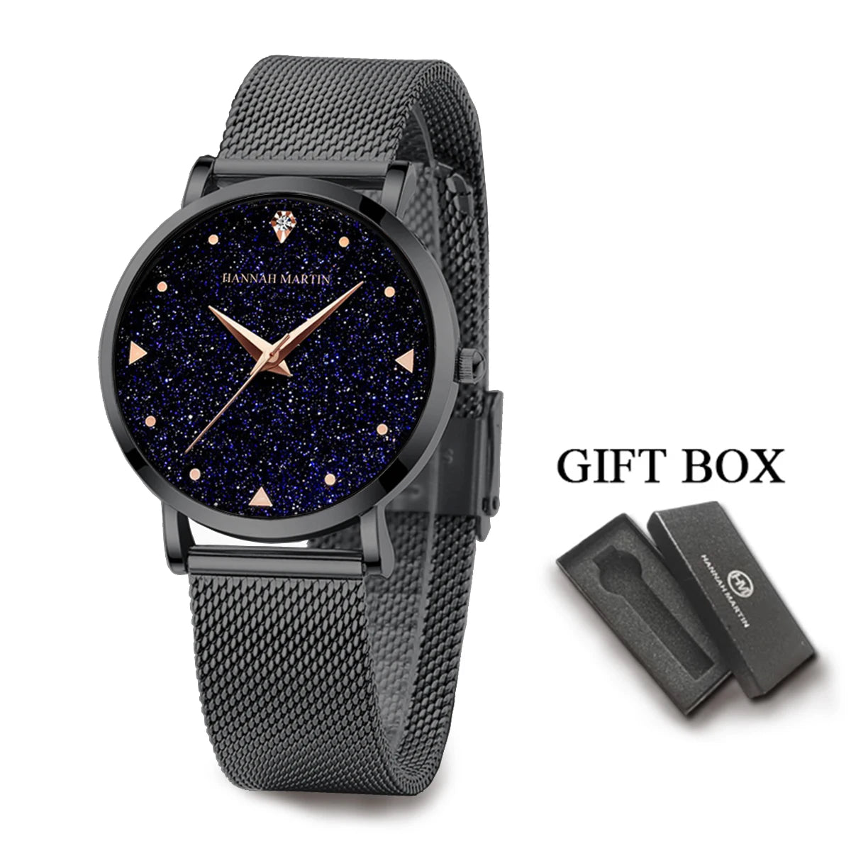 Luxury Women Watch With Fashionable Frosted Dial Japanese Movement Rhinestone Rose Gold Stainless Steel Mesh Strap Women's Watch SK Accessories
