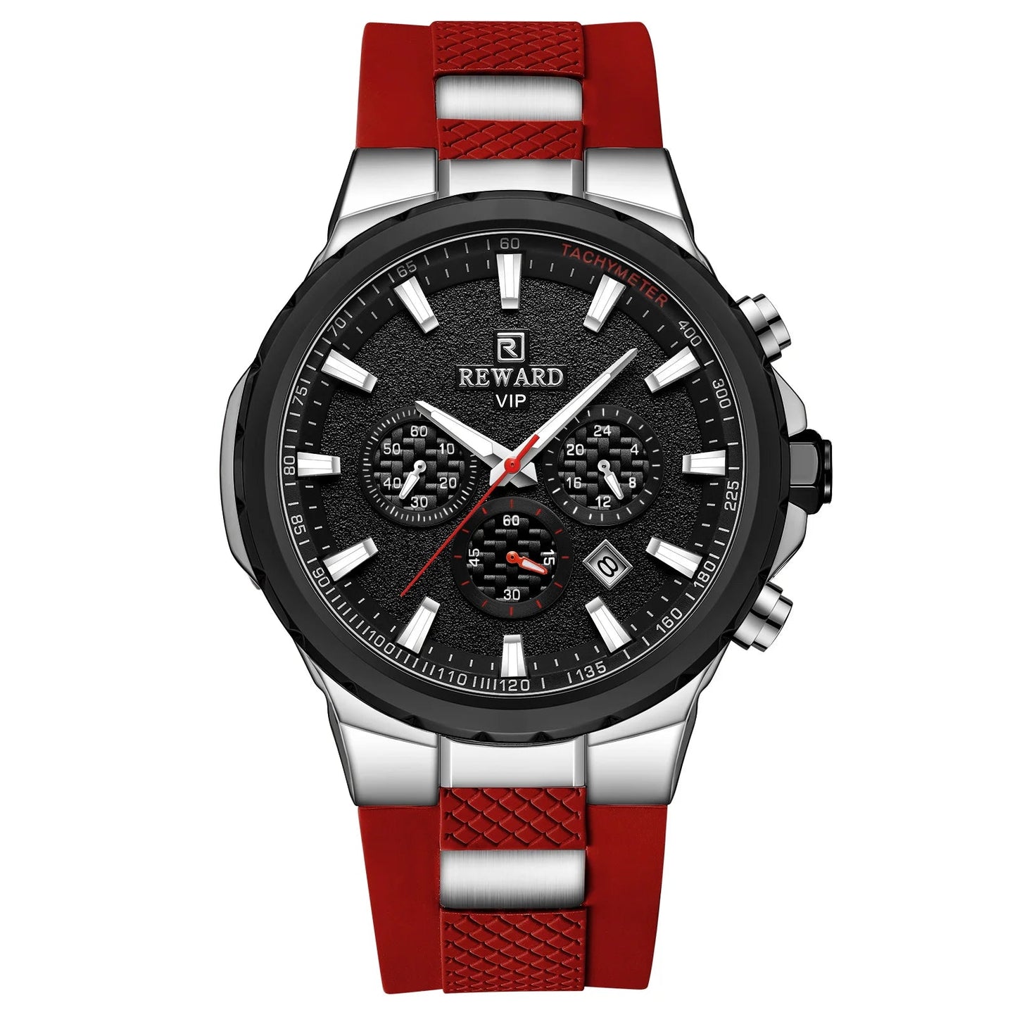 REWARD new fashion men's watch silicone strap chronograph 3bar waterproof sport quartz watch for men SK Accessories