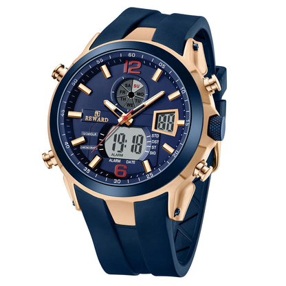 REWARD digital men quartz watch multi function date stopwatch silicone strap waterproof fashion sport digital watches man SK Accessories