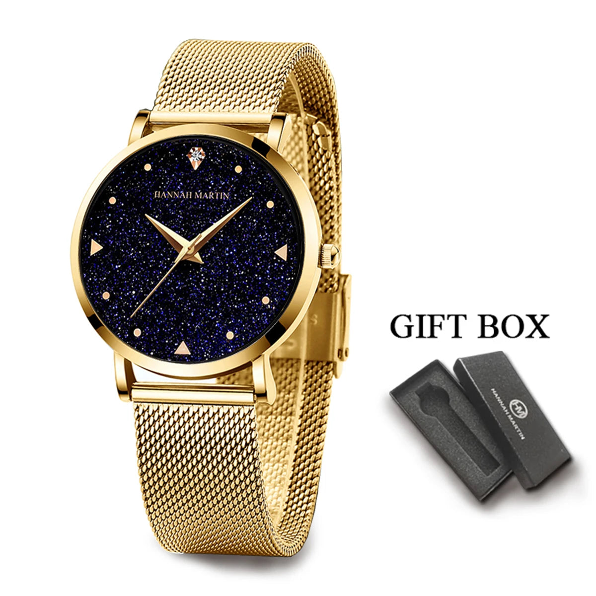 Luxury Women Watch With Fashionable Frosted Dial Japanese Movement Rhinestone Rose Gold Stainless Steel Mesh Strap Women's Watch SK Accessories