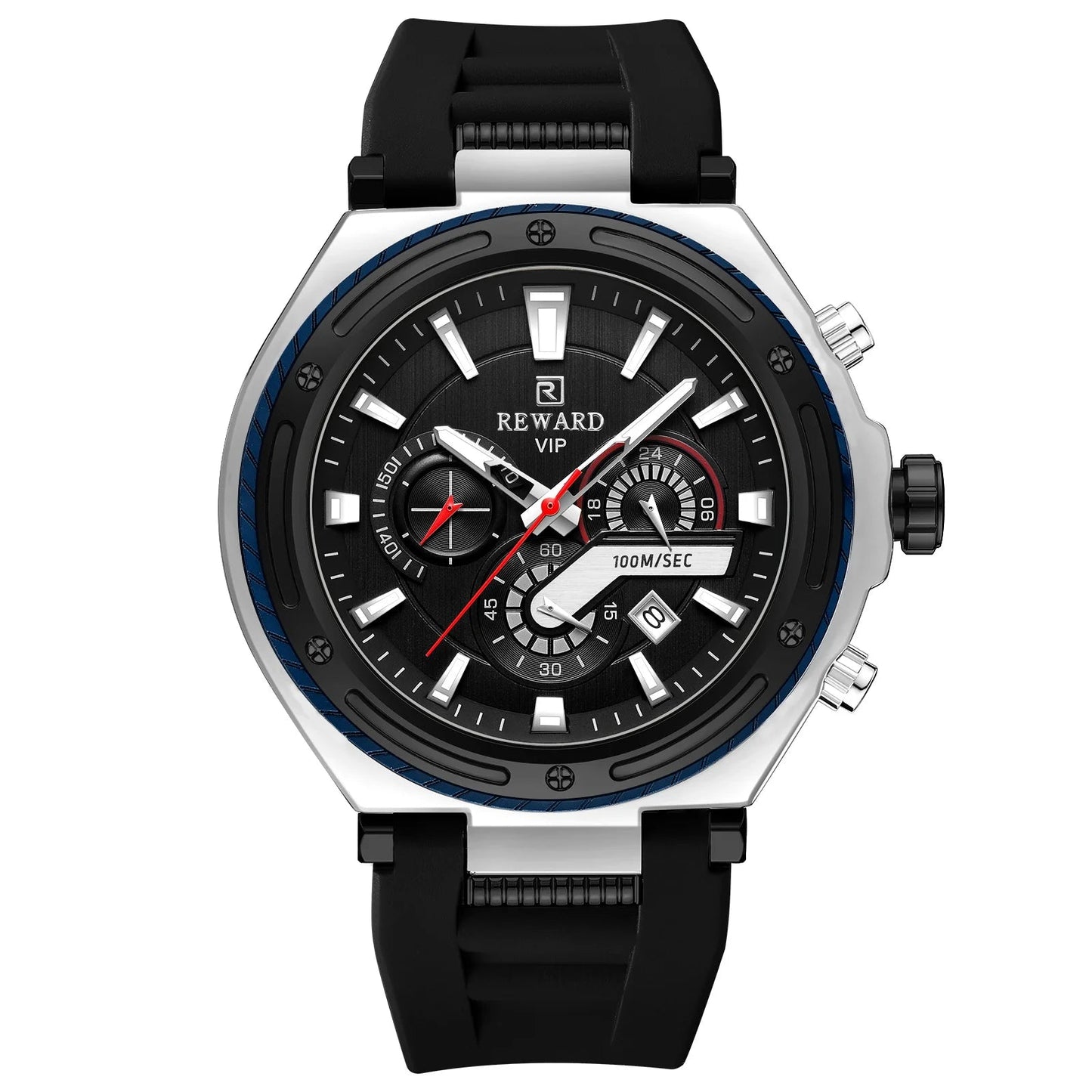REWARD new watch for men ultra big case silicone sport quartz watches luminous hands 3bar waterproof mens writstwatch SK Accessories