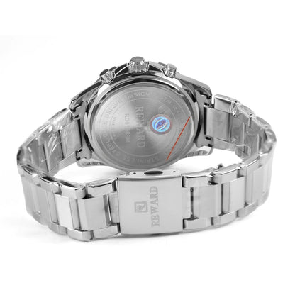 REWARD Casual Watch for Men Luxury Stainless Steel Wristwatch Fashion Quartz Analog Waterproof Luminous Date Mens Wrist Watches SK Accessories