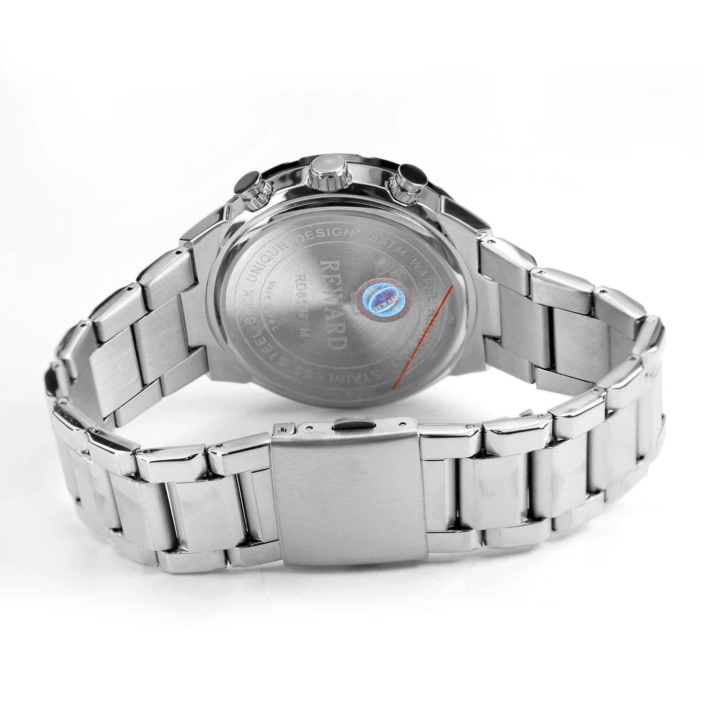 REWARD Mens Watch Quartz Waterproof Luminous Date Stainless Steel Wrist Watches Luxury Casual Watch for Men SK Accessories