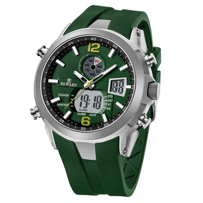 REWARD digital men quartz watch multi function date stopwatch silicone strap waterproof fashion sport digital watches man SK Accessories