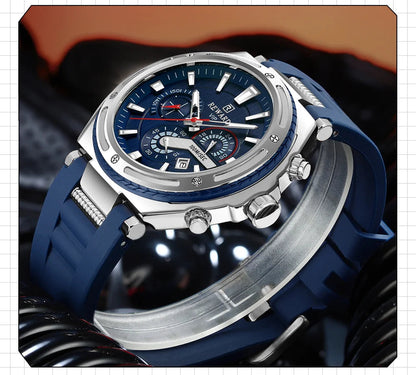 REWARD new watch for men ultra big case silicone sport quartz watches luminous hands 3bar waterproof mens writstwatch SK Accessories