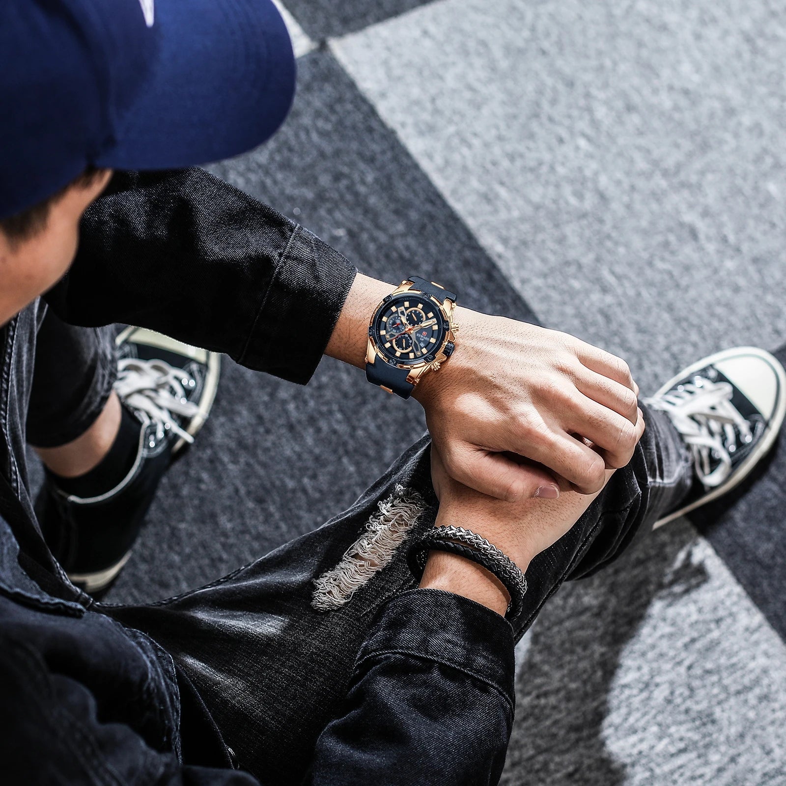 REWARD New Quartz Watches for Men Luxury Brand Big Dial Watch Waterproof Sport Wristwatch Silicone Band Chronograph Clock SK Accessories