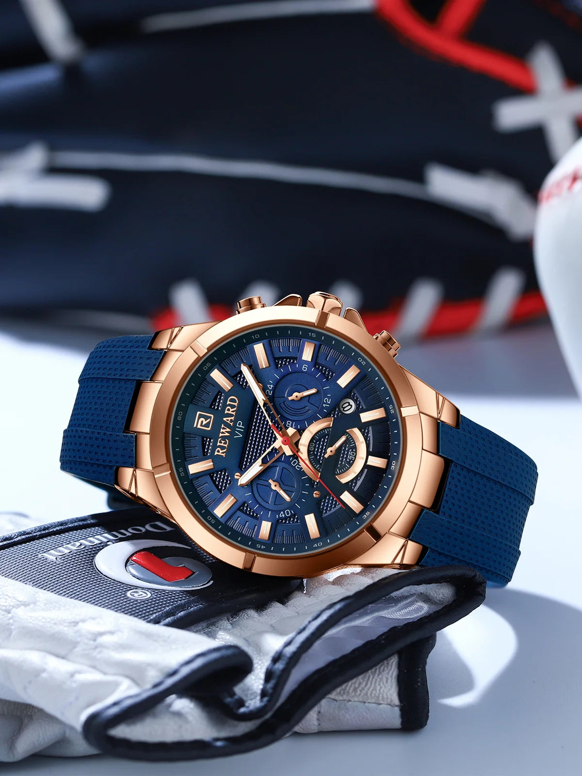 REWARD functional mens wristwatch luminous alloy analog quartz watch waterproof luxury sport watch for men SK Accessories