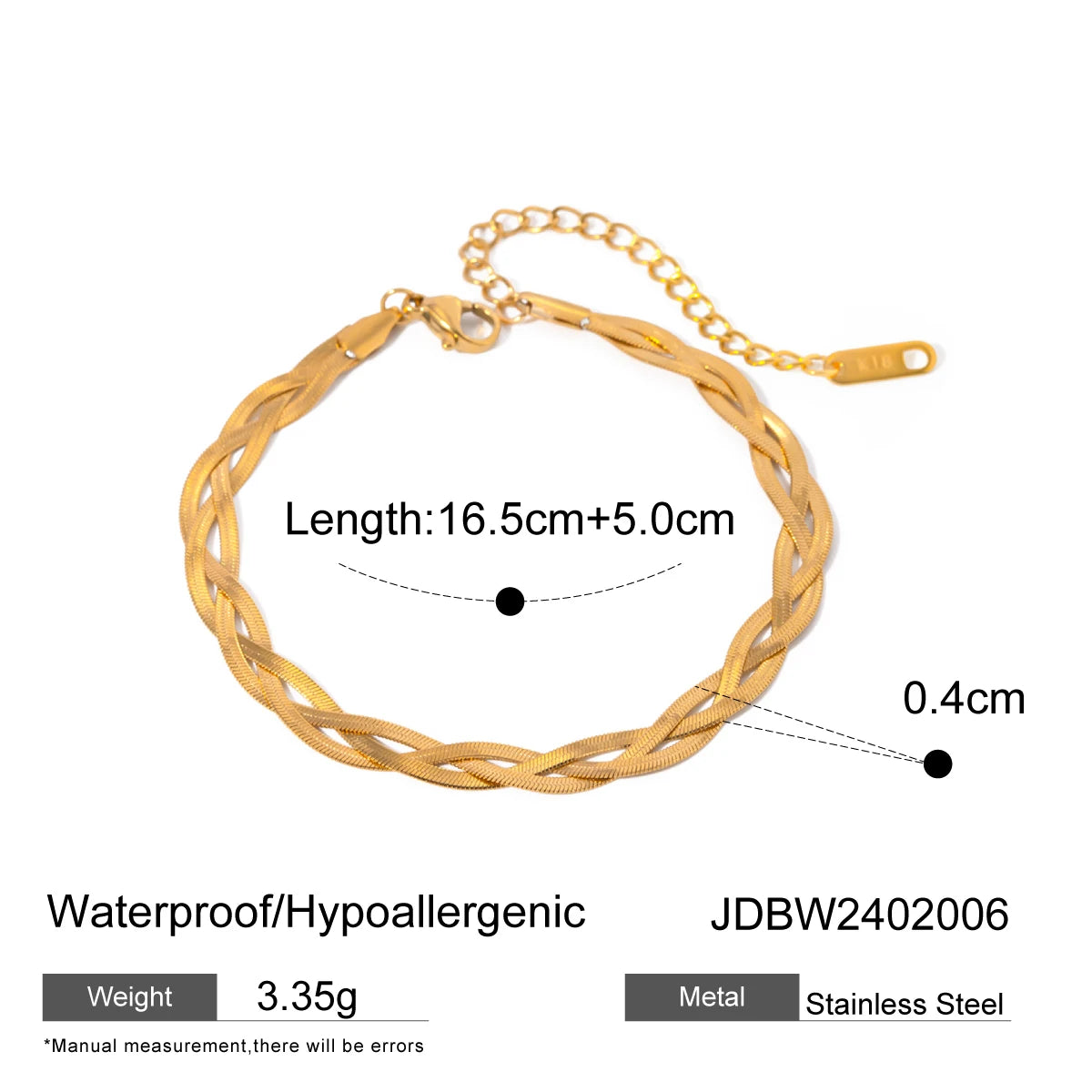 Uworld Stainless Steel Double Layered Snake Chain Bangle Bracelet Trendy Golden Stylish Unique Design Jewelry Female Party Gift SK Accessories