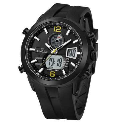 REWARD digital men quartz watch multi function date stopwatch silicone strap waterproof fashion sport digital watches man SK Accessories